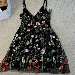 Floral tulle dress (S)